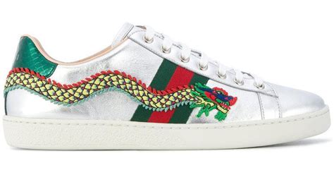 gucci dragon shoes hiels|gucci sneakers embroidered.